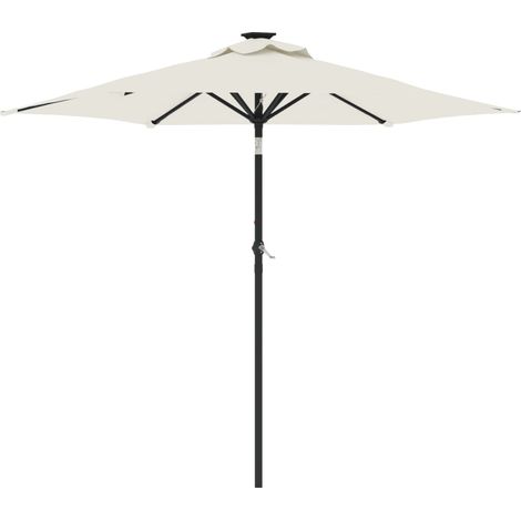 Ombrellone Giardino con Palo in Acciaio Bianco 225x225x212 cm vidaXL
