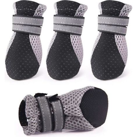 Bottes réfléchissantes pour chien - Chaussures respirantes protection pattes 5.9x4.8cm (1/4)