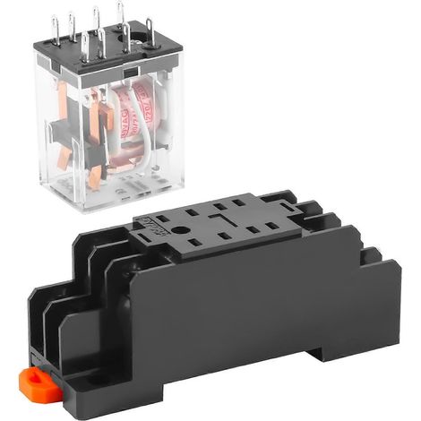 Relais de puissance DPDT à bobine 220/240 V CA MY2NJ 8 broches avec embase (1/4)