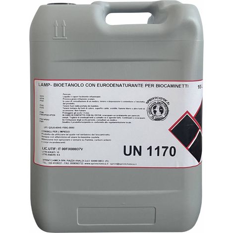 Bioetanolo Lt 10 Liquido Combustibile Per Camini Caminetti Stufa Biocamino
