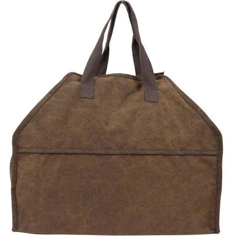 Sac de Transport de bûches en Toile Portable, Sac fourre-Tout de Rangement pour Bois de Chauffage, Sac de Transport de Bois de Chauffage Robuste pour cheminée, Camping, Barbecue,