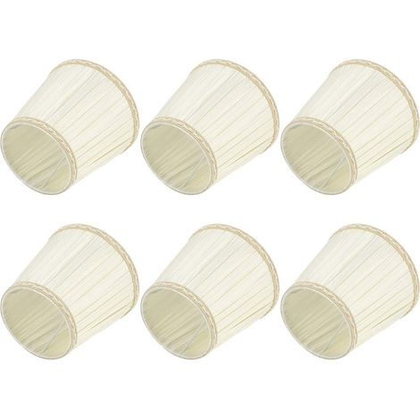 Set di 6 coprilampade da parete – beige chiaro – accessorio di illuminazione – studio/corridoio/soggiorno/camera da letto