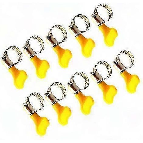 Edelstahl-Schlauchschelle, Packungsgrößen: 2 bis 4 Packungen à 10 Stück, verstellbarer Griff für Wasserrohre von 8 bis 32 mm, robuste und langlebige Befestigung. (1/5)