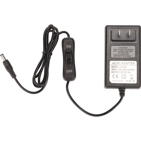 Adaptateur Secteur 12V 3A 36W pour Découpeuse à Mousse, Alimentation DC 100‑240V avec Fiche US (1/5)