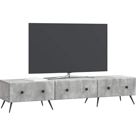 Maison Exclusive - Meuble TV Gris béton 147 x 34,5 x 30 cm Bois d'ingénierie