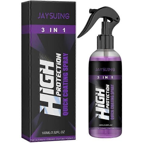 Spray de revêtement céramique hydrophobe 3 en 1 haute protection pour voiture, 100 ml (1/5)