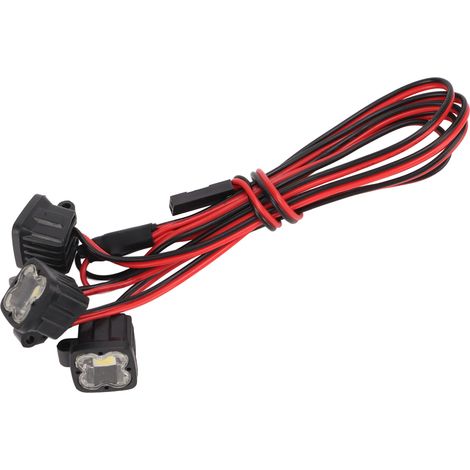 Phare universel RC 5-7,4 V 4 LED blanc, avec boîtier en plastique, pour crawler RC 1/10 (1/5)