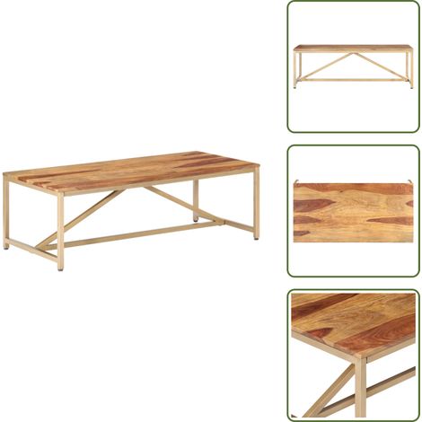 Table basse 120x60x40 cm Bois massif - Table Basse - Table D'appoint - Meubles Rustiques - Mobilier Intérieur - Table En Bois (1/5)