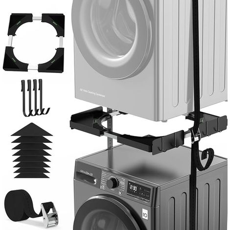Washing Machine Dryer Stacking Kit Black (1/5)