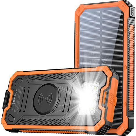 Beyamis Batterie solaire 20000mAh - Sans fil USB-C lampe torche camping (1/5)