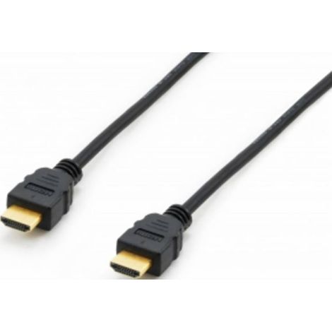 Câble de raccordement Equip HDMI Fiche mâle HDMI-A 1.80 m noir 119350 4K UHD, contacts dorés Câble HDMI X910142 (1/2)