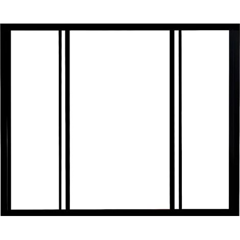 Verrière coulissante en aluminium thermolaqué noir 120 x 130 cm (L x H) – RAVENA (1/5)