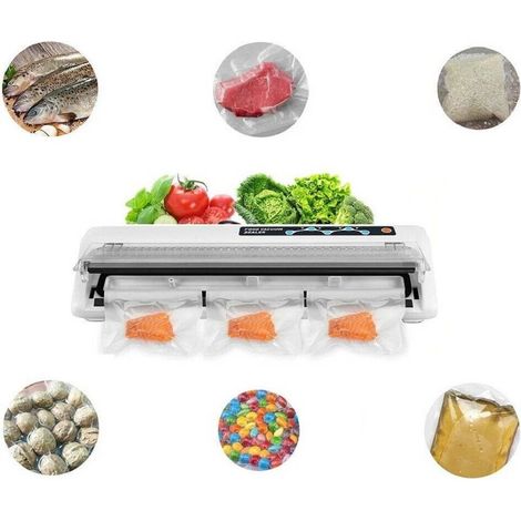 TrAdE Shop Traesio - Macchina Per Sottovuoto Alimenti 30 Cm Confeziona Cibo Casa 110w Vs6620 -