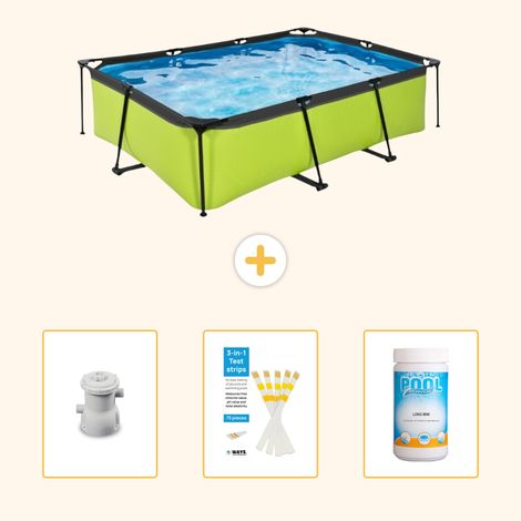 Exit-toys Piscine Exit Rectangulaire - 220x150x65 cm - 4-pièces  SCB73 (1/5)