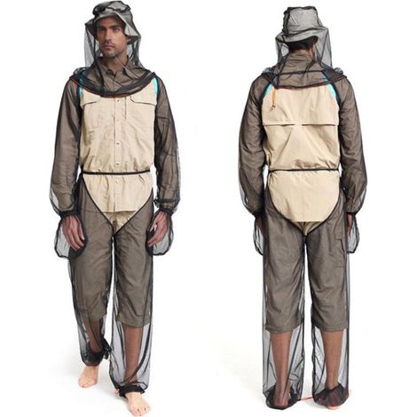 Moskitoschutzanzug mit integrierter Kapuze und Moskitonetz, Outdoor-Schutzset