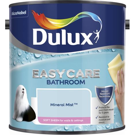 Dulux Easycare Bathroom Soft Sheen Emulsion Paint - 2.5L - Mineral Mist