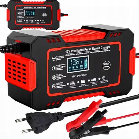 Caricabatterie automatico per auto 12V 6A con funzione di riparazione e display LCD (1/5)