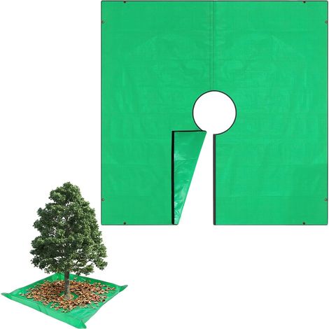 Bâche d'Élagage pour Arbres Bâche d'Élagage 200x200 cm avec Trou de 30 cm Imperméable pour une Fixation Facile Autour des Arbustes et des Arbres (1/5)