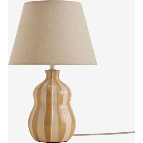 Lámpara de mesa ↑40 cm en cerámica y lino Jolira SKLUM (1/5)
