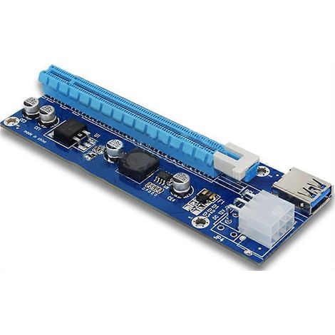 Carte d'extension PCI-E 1X vers 16X pour carte graphique GPU résistante à l'usure