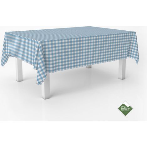 Nappe Vichy Carreaux Moyens rectangulaire 180x140 cm Bleu (1/5)