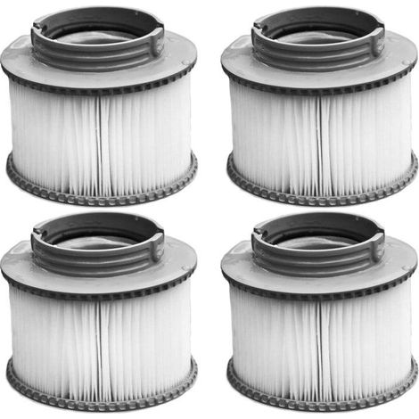 Filtro de agua para spa AllSpares adecuado para MSpa / SC802 / 40104 con portafiltros (4 piezas)