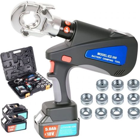 Pinza Crimpatrice a Batteria 18V 5AH per Capicorda con Matrici 16-300 mm² (1/4)
