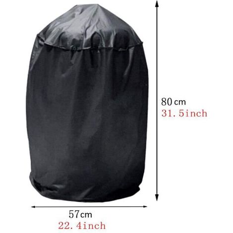 S 58x77cm - Wasserdichte Schutzhülle für Gas- und Holzkohlegrills, 3 Größen, schwarz, schützend