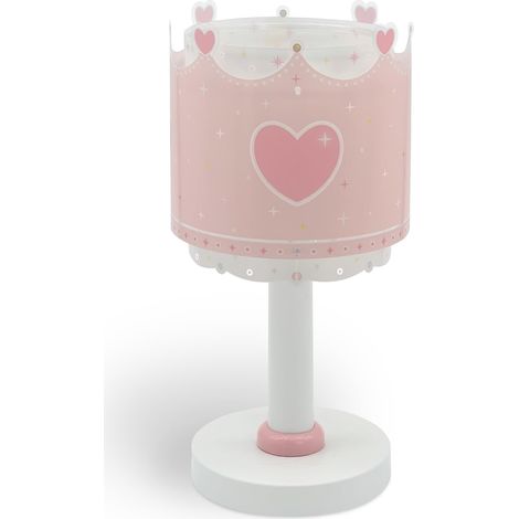 Lampe de chevet ou de table enfant couronne, 61101N, G4 - LED 4 W - Ampoule incluse, Rose (1/5)