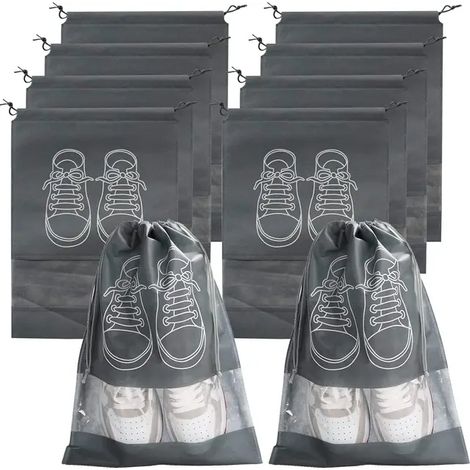 8Schuhaufbewahrungsbeutel, Kleiderschrank-Organizer-Beutel, tragbare Reisetaschen, wasserdichte Kleideraufbewahrungsbeutel aus Vliesstoff (2736CM)