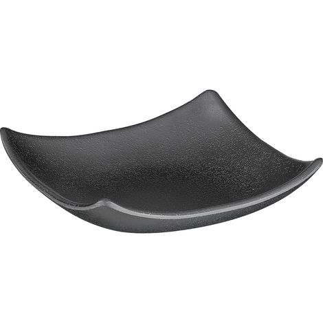Bol 10,5 x 10,5 cm, hauteur 3 cm, 0,06 litre, mélamine, noir, aspect pierre (1/5)