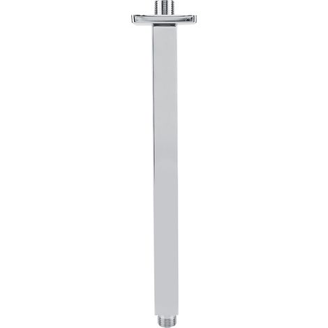 Bras de douche supérieur carré en acier inoxydable, fixation murale pour pommeau de douche de plafond de salle de bain (30 cm) (1/5)