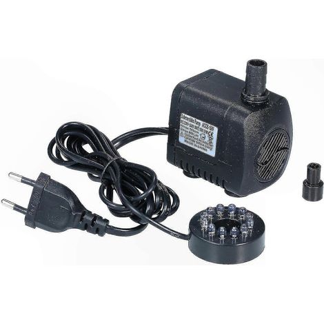 Pompe immergée 800L/H pour bassin et aquarium, silencieuse avec éclairage LED, fontaine à eau ultra silencieuse (1/5)