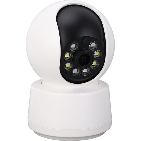 Caméra de sécurité domestique WiFi 3MP, vision nocturne infrarouge, panoramique à 360°, détection de mouvement HD, application mobile, audio bidirectionnel, prise UE 100-240 V (1/5)