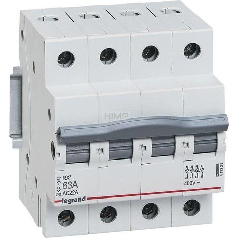 Legrand RX3 63A 4P Isolationsschalter grau