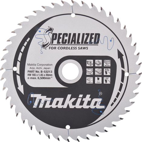Makita  Hoja  de  sierra  ESPECIALIZADA  165x20x44Z  -  B-53213