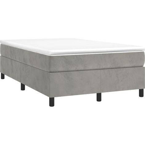 Maison Exclusive - Boxspringbett mit Matratze Hellgrau 120x190 cm (1/5)