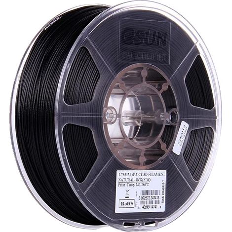 Filamento per stampante 3D, nylon rinforzato con fibra di carbonio, ad alta resistenza, 1,75 mm naturale (1/2)