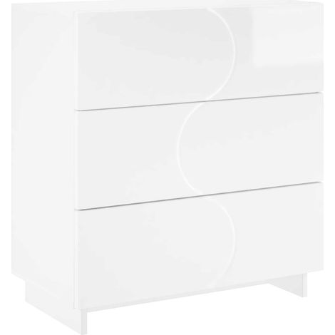 Sideboard High Gloss White 70 x 38 x 75 cm Engineered Wood vidaXL (1/5)