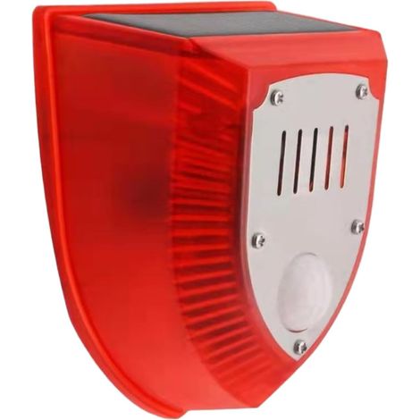 Solaralarm für den Außenbereich mit Bewegungsmelder, Haustiergerät, solarbetrieben, für Garten, Bauernhof, Obstgarten, Camping, Hof, Außenbereich, 8 x 9,5