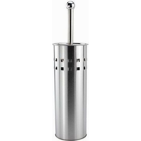 Cleafe - Portascopino Bagno Contenitore Spazzolone Wc In Acciaio Satinato Decorato 69442 - (1/4)