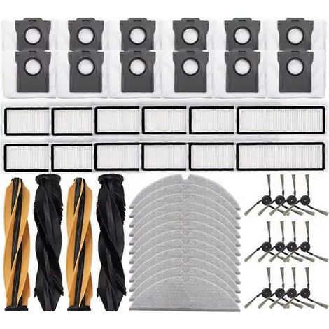 Filtre pour aspirateur brosse pour aspirateur Filtre de brosse pour aspirateur filtre de 50PCS Dreame D20 Plus / Dreame D20 Aspirateur Main Side Brosses Filtres Serpillière Cloths Dust Bags pièce déta (1/5)