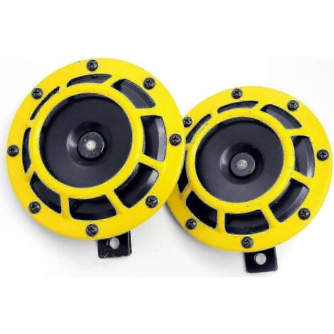 Kit de klaxon électrique 125 mm pour voiture - 2 klaxons (aigu et grave) avec grilles, compatible avec les systèmes 12 V, de bonne qualité WHBYV (1/4)