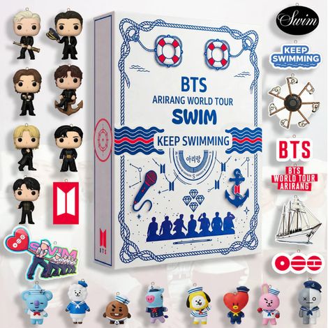 Cadeau de Noël- BTS5KPOP-ryhmien joulukalenteri 2026, akryylinen lähtölaskenta-yllätyslaatikko 24 lokerolla (1/5)