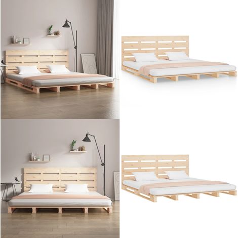 vidaXL Massivholzbett ohne Matratze 160x200 cm Kiefernholz