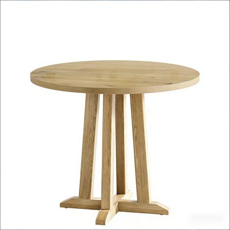Petite table basse, table de travail ronde, table à manger (table seule) (1/5)