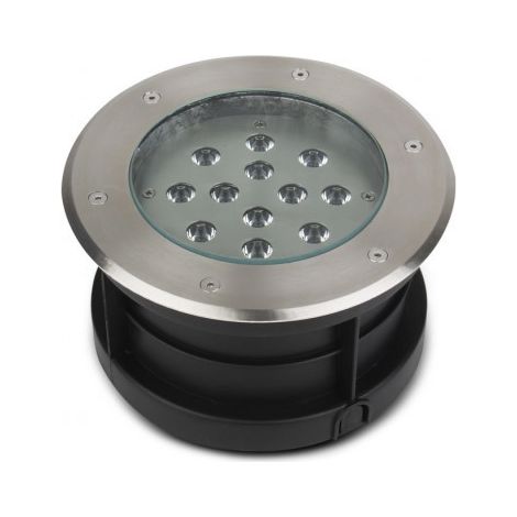 Spot LED Encastrable Sol Rond 12W 800lm 45° Ø210mm - Blanc Naturel 4000K (1/3)