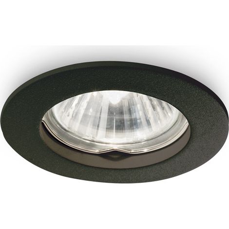 JAZZ FARETTO DA INCASSO NERO 1 LUCE ATTACCO GU10 D.7,3CM (1/2)