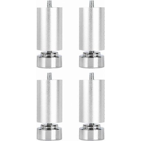 Pieds métalliques réglables à filetage M10, compatibles avec les canapés, les lits, les tables et les armoires pieds de meubles de support robustes (paquet de 4, argent, 20 cm). (1/5)