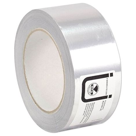 Aluminium-Klebeband - schwer entflammbar - bis 150°C - Stärke: 0,06 mm - B 50 mm - L 50 m